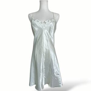 Le Budoir Vintage lingerie| Ivory Slip Dress | bridal | romantic |  satin | M